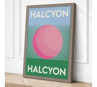 Halcyon Minimalist Canvas Wall Art Print 18x12 Inch