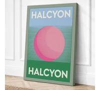 Halcyon Minimalist Canvas Wall Art Print 24x16 Inch