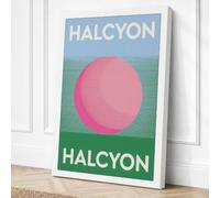 Halcyon Minimalist Canvas Wall Art Print 36x24 Inch