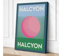 Halcyon Minimalist Canvas Wall Art Print 36x24 Inch