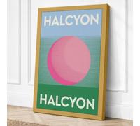 Halcyon Minimalist Canvas Wall Art Print 36x24 Inch