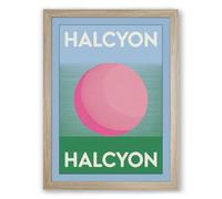 Halcyon Minimalist Framed Wall Art Print A3 (42×29.7cm) Oak, Wall Decor for Living Room, Bedroom, Office & Home, Ready to Hang, Art Gift