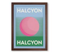 Halcyon Minimalist Framed Wall Art Print A4 (29.7×21cm) Walnut, Wall Decor for Living Room, Bedroom, Office & Home, Ready to Hang, Art Gift