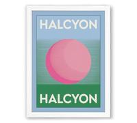 Halcyon Minimalist Framed Wall Art Print A4 (29.7×21cm) White, Wall Decor for Living Room, Bedroom, Office & Home, Ready to Hang, Art Gift