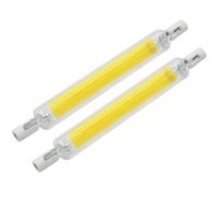 HalcyonFit Super Bright R7S LED Glass Tube COB Bulb High Power Corn Lamp Energy Efficient Replacement for Halogen Light Long-Lasting and Powerful Spotlight (Natural Light,40W 118mm)