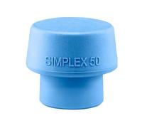 Halder 3201.051 TPE-Soft (Blue) Non Marking Oversized Insert for SIMPLEX MALLETS 50MM