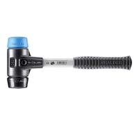 Halder 3712050 "Simplex" TPE-Soft/Rubber Soft-Face Mallet with Reinforced Cast Steel Housing, Multi-Colour, 50 mm
