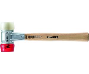 Halder HA3968050 Baseplex Soft Face Mallet Zinc Die Cast Housing Wooden Handle 50Mm