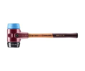 Halder Simplex 3012.080 Soft TPE-Soft Rubber Composition Hammer with Malleable Cast Iron Housing and Wooden Handle, Blue/Black, 2.84 kg, 80 mm Diameter