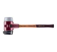 Halder Simplex 3023.280 Soft Hammer, Rubber Composition with Base/TPE Mid, Malleable Cast Iron Housing Wooden Handle, Diameter 80 mm