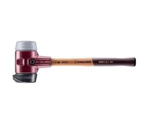 Halder Simplex 3023.280 Soft Hammer, Rubber Composition with Base/TPE Mid, Malleable Cast Iron Housing Wooden Handle, Diameter 80 mm