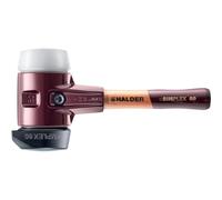 Halder Simplex Soft Hammer Rubber Composition with Stand/Superplastic, Malleable Cast Iron Housing, Extra Short Wooden Handle, Black/White, 2.72 kg