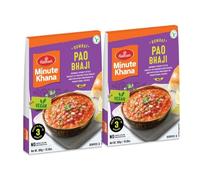 Haldiraam Pav Bhaji Ready Meal - 300g (Pack of 2)| Authentic Mumbai Street Food | No Preservatives | Vegetarian Meal | Ready in Minutes