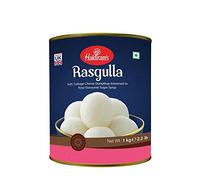 Haldiram Rasgulla 1 Kg | Indian Sweets | Soft Cottage Cheese Dumplings Immersed in Rose Flavoured Sugar Syrup
