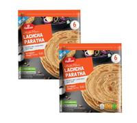 Haldiram’-S Lachcha Paratha 360g Frozen Layered Flatbread Made with Authentic Indian Recipe Easy to Cook Paratha Product from India Pack of 2