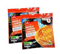 Haldiram-'S Masala Lacha Paratha 300g Delicious Flaky Layered Indian Bread Ready to Eat Authentic Taste of India Made with Wheat and Spices Crispy and Soft Texture Just Heat and Serve Pack of 2
