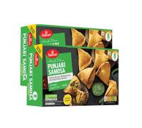 Haldiram-'S Punjabi Samosa 650g Authentic Indian Snack Crispy and Spicy Deep Fried Pastry Filled with Savoury Potato and Peas Ready to Eat Pack of 2