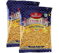 Haldiram’s Savory Snacks - Easy to Carry Anywhere - Crispy, Crunchy & Spicy - Delicious Indian Namkeen Snacks - Made With Authentic Taste - Enjoy At Tea Time (Masala Moong Dal, Pack of 2)