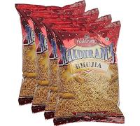 Haldiram’s Savory Snacks - Easy to Carry Anywhere - Crispy, Crunchy & Spicy - Delicious Indian Namkeen Snacks - Made With Authentic Taste - Enjoy At Tea Time (Bhujia, Pack of 4)