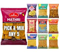 Haldiram’s Sweet & Spicy Snacks - Pick & Mix Any 5 | Authentic Indian Namkeen & Savoury Snacks | Assorted Flavours Combo Pack (Pack of 5)