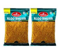 Haldiram's Aloo Bhujia - 200g (Pack of 2) | Classic Indian Potato Snack | Crispy & Spicy Namkeen | Authentic Indian flavors
