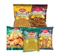 Haldiram'S Combo All in One 200g, Navrattan 200g, Nimbu Masala 200g, Samosa 200g, Aloo Bhujia 200g Delicious Indian Traditional Sweets and Snacks Each Pack of 1