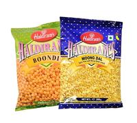 Haldiram'S Combo Moong Dal 200G and Boondhi Plain 200G Traditional Indian Snacks Crispy Freshly Roasted Moong Dal for Tea Time and Evening Snacks Each Pack of 1