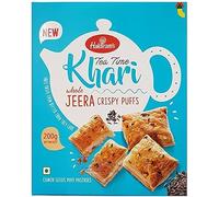 Haldiram's Jeera Khari 200g (Pack of 2) | Crispy Cumin Flavored Puff Pastries | Authentic Indian Snack