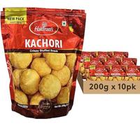 Haldiram's Kachori 200g (Pack of 10) | Crispy and Flavourful Indian Namkeen Snack | Crispy, Crunchy & Spicy | Treat for Every Occasions