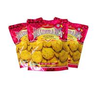 Haldiram'S Mathri 200g Crunchy Traditional Indian Snack Perfect for Tea Time Mouth Watering Spiced Savory Biscuits Lightly Salted Snack Pack of 3