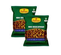 Haldiram'S Mini Bhakarwadi 200g Authentic Indian Spicy Crispy Snack Delicious Traditional Maharashtrian Namkeen Perfect Crunchy Tea Time Snack Pack of 2