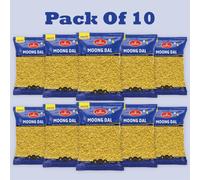 Haldiram's Moong Dal - 200g (Pack of 10) | Crispy Fried Yellow Lentil Snack | Light & Savoury | Net Weight 2kg