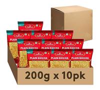 Haldirams Plain Bhujia 200g, Indian Snacks & Savouries - Namkeen - (Pack of 10)