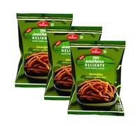 Haldiram'S Sweet & Spicy snacks, Treat for Every Occasions, Crispy and Crunchy, Authentic Taste, Indian Savouries, Multiple Pack 200g (MURRUKU, PACK OF 3)