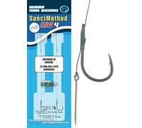 Haldorado SpéciMethod Rig 4, 8 cm Braided Line, Size 6 Barbed Hook, 15 mm Bait Needle, 2-Qty