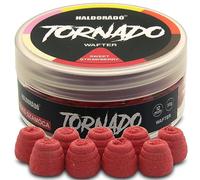 Haldorado Tornado Smoking or Bleeding Pellet Boilie Bait, Wafters for Carp Fishing, Special Shape, 100% Biodegradable,12 mm wide and 11 mm long, Sweet Strawberry