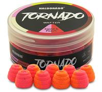 Haldorado Tornado Wafters Pellets Boilies Bait, Carp Feeder Fishing, Special Shape, 100% Biodegradable,12 mm wide and 11 mm long, Pink-Orange, Squid & Peach 30 Grams