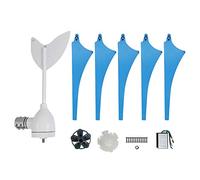 Halearo 100W Wind Generator Kit with 5 Blades and Controller for Residential Use, Durable Aluminum Construction, Low Startup Speed (DC24V)