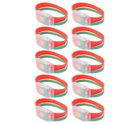 Halearo 10PCS Glow in the Dark Bracelets Silicone Flag Bracelet Luminous Wristband with Built in Battery for Football Match World Cup Events (110.04)