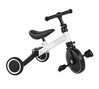 Halearo 2 in 1 Children Balancing for Toddlers 1-3 Years Old Multifuntional Tricycle with Adjustable Seat Height and Safety Features (White)