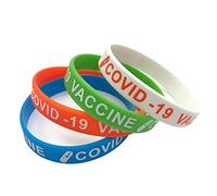 Halearo 24 Pcs Vibrant Vaccinated Silicone Wristbands for Confident Social Interactions - Random Colors, Comfortable and, Ideal for Vaccinated Individuals (Random Color)