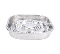 Halearo 304 Stainless Steel Slow Feeder Dog Bowl, Non Slip Pet Food Bowl Prevent Overflow with Raised Edges for Medium Large Dogs