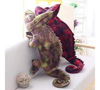 Halearo 70cm Simulation Lizard Plush Toy Soft Wild Animal Pillow for Kids Birthday Gifts Comfortable Design (Claret)