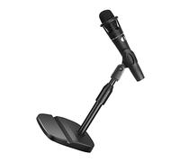 Halearo Adjustable Desktop Microphone Stand Stable Weighted Base for Live Streaming Karaoke Tabletop Mic Holder for Short Distance Recording Thickened Plastic (#1)