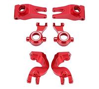 Halearo Aluminum Steering Knuckle Hub Durable Lightweight Upgrade Kit for Senton 1/10 RC Cars, Easy Installation Materials (Red)