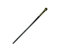 Halearo Ancient Egyptian Pharaoh Staff Scepter with Hieroglyphic Design 24.8in Plastic Prop for Halloween Costume Party (Golden Bronze Round Head)