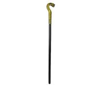 Halearo Ancient Egyptian Pharaoh Staff Scepter with Hieroglyphic Design 24.8in Plastic Prop for Halloween Costume Party (Golden Snake Head)