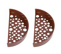 Halearo Breeding Hide Robust Plastic Shrimp Cave for Fish Tank, Sturdy Safe Shelter with Holes, 2 Pcs for Growth & Development of Shrimp Population (Brown)