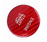 Halearo Carbon Fiber Engine Start Button Cover Trim with Stylish Design for A B C GLC GLA CLA ML GL Class - 1 Pc Black/Red (Red)