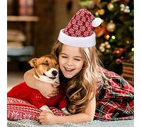 Halearo Christmas Knitted Hat for Adults, Warm Elf Hats with Plush Design for Holiday Parties, Soft Flannel, 30 * 40cm, 1 Unit (#1)
